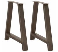 BOWEKAM Muebles, accesorios de mesa, patas de mesa, patas de mesa de centro, en forma de A, 2 piezas, 80 x 72-73 cm, acero