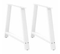 BOWEKAM Muebles, accesorios de mesa, patas de mesa, patas de mesa de centro, en forma de A, 2 piezas, color blanco, 100 x 72-73 cm, acero