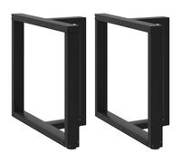 BOWEKAM Muebles, accesorios de mesa, patas de mesa, patas de mesa de comedor, en forma de T, 2 unidades, color negro, 80 x 35 x 72 cm, acero