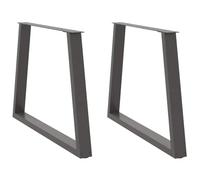 BOWEKAM Muebles, accesorios de mesa, patas de mesa, patas de mesa de comedor, en forma de V, 2 piezas, color antracita, 100 x 73 cm, acero
