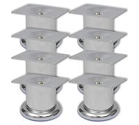 BOWEKAM Muebles, accesorios de sofá, soportes para sillas y sofás, patas redondas de sofá, 8 piezas, cromadas, 60 mm