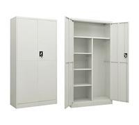 BOWEKAM Muebles, armarios y almacenamiento, archivadores, taquillas, color gris claro, 90 x 40 x 180 cm, acero