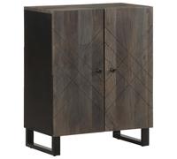 BOWEKAM Muebles, armarios y almacenamiento, armarios de almacenamiento y taquillas, aparador negro, 60 x 33 x 75 cm, madera maciza de mango
