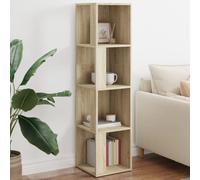 BOWEKAM Muebles, armarios y almacenamiento, armarios de almacenamiento y taquillas, armario esquinero de roble Sonoma, 33 x 33 x 132 cm, madera de ingeniería