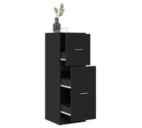 BOWEKAM Muebles, armarios y almacenamiento, armarios de almacenamiento y taquillas, gabinete boticario negro, 40 x 41 x 118 cm, madera de ingeniería