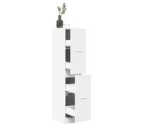 BOWEKAM Muebles, armarios y almacenamiento, armarios de almacenamiento y taquillas, gabinete boticario blanco 30 x 41 x 144,5 cm, madera de ingeniería