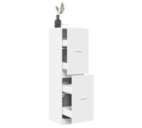 BOWEKAM Muebles, armarios y almacenamiento, armarios de almacenamiento y taquillas, gabinete boticario, color blanco, 40 x 41 x 144,5 cm, madera de ingeniería