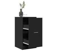 BOWEKAM Muebles, armarios y almacenamiento, armarios de almacenamiento y taquillas, gabinete boticario negro, 40 x 41 x 77,5 cm, madera de ingeniería