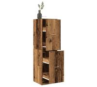 BOWEKAM Muebles, armarios y almacenamiento, armarios de almacenamiento y taquillas, gabinete de boticario, madera vieja de 40 x 41 x 144,5 cm, madera de ingeniería