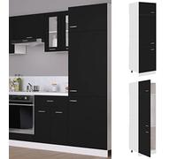 BOWEKAM Muebles, armarios y almacenamiento, armarios de cocina, armario de refrigerador, color negro, 60 x 57 x 207 cm, madera de ingeniería