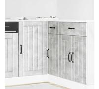 BOWEKAM Muebles, armarios y almacenamiento, armarios de cocina, mueble base para fregadero, madera de ingeniería gris de hormigón Lucca