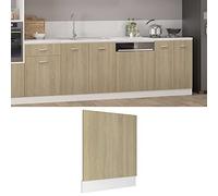 BOWEKAM Muebles, armarios y almacenamiento, armarios de cocina, panel para lavavajillas, roble Sonoma Lyon, 59,5 x 3 x 67 cm, madera de ingeniería