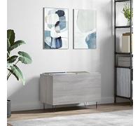 BOWEKAM Muebles, armarios y almacenamiento, armarios y estantes de almacenamiento multimedia, gabinete de discos Sonoma gris, 74,5 x 38 x 48 cm, madera de ingeniería