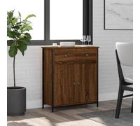 BOWEKAM Muebles, armarios y almacenamiento, bufés y aparadores, aparador de madera de roble marrón, 70 x 30 x 80 cm, madera de ingeniería