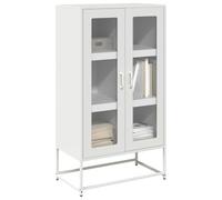 BOWEKAM Muebles, armarios y almacenamiento, bufés y aparadores, tablero alto blanco, 68 x 39 x 123 cm, acero