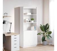 BOWEKAM Muebles, armarios y almacenamiento, bufés y aparadores, tablero alto blanco 70 x 35 x 180 cm, madera de ingeniería