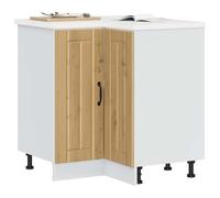 BOWEKAM Muebles, armarios y almacenamiento, gabinetes de cocina, gabinete base de esquina de cocina Lucca Artisan Oak Engineered Wood