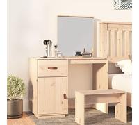 BOWEKAM Muebles, armarios y almacenamiento, tocadores de dormitorio, escritorio cosmético, 95 x 50 x 134 cm, madera maciza de pino