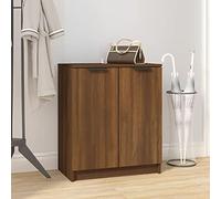 BOWEKAM Muebles, armarios y almacenamiento, zapatero de roble marrón, 59 x 35 x 70 cm, madera de ingeniería