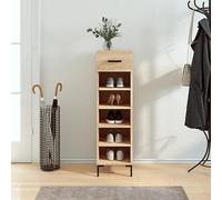 BOWEKAM Muebles, armarios y almacenamiento, zapatero de roble Sonoma, 30 x 35 x 105 cm, madera de ingeniería