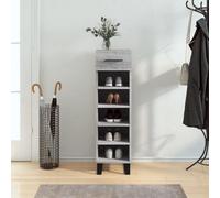 BOWEKAM Muebles, armarios y almacenamiento, zapatero gris Sonoma, 30 x 35 x 105 cm, madera de ingeniería