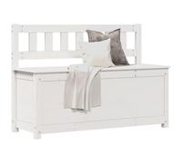 BOWEKAM Muebles, bancos, banco blanco 110 x 41 x 76,5 cm, madera maciza de pino