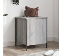 BOWEKAM Muebles, bancos, bancos de almacenamiento y entrada, banco de almacenamiento gris Sonoma, 40 x 42,5 x 50 cm, madera de ingeniería