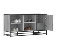BOWEKAM Muebles, bancos, bancos de almacenamiento y entrada, banco de zapatos gris Sonoma, 100 x 40 x 53,5 cm, madera y metal de ingeniería