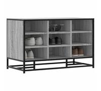BOWEKAM Muebles, bancos, bancos de almacenamiento y entrada, banco de zapatos gris Sonoma, 84 x 40 x 53,5 cm, madera y metal de ingeniería
