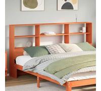BOWEKAM Muebles, camas y accesorios, cabeceros y estribos, cabecero con cera de almacenamiento, marrón, 180 cm, madera maciza de pino