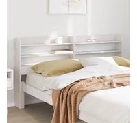 BOWEKAM Muebles, camas y accesorios, cabeceros y estribos, cabecero con estantes, color blanco, 150 cm, madera maciza de pino