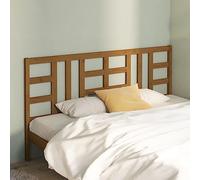 BOWEKAM Muebles, camas y accesorios, cabeceros y estribos, cabecero de cama marrón miel, 206 x 4 x 100 cm, madera maciza de pino