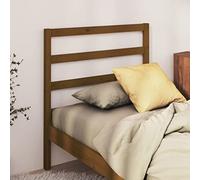 BOWEKAM Muebles, camas y accesorios, cabeceros y estribos, cabecero de cama marrón miel, 96 x 4 x 100 cm, madera maciza de pino