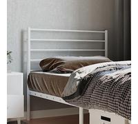BOWEKAM Muebles, camas y accesorios, cabeceros y estribos, cabecero de metal blanco 80 cm