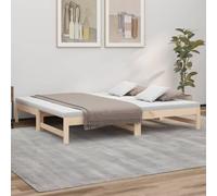 BOWEKAM Muebles, camas y accesorios, camas y marcos de cama, cama extraíble sin colchón, 2 x 75 x 190 cm, madera maciza de pino