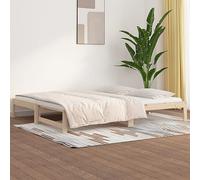 BOWEKAM Muebles, camas y accesorios, camas y marcos de cama, cama extraíble sin colchón, 2 x 80 x 200 cm, madera maciza de pino