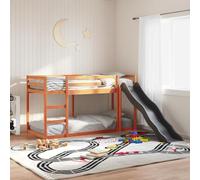 BOWEKAM Muebles, camas y accesorios, camas y marcos de cama, litera con tobogán y escalera sin colchón, color marrón, 90 x 200 cm