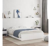 BOWEKAM Muebles, camas y accesorios, camas y marcos de cama, marco de cama con cajones sin colchón, color blanco, 120 x 200 cm