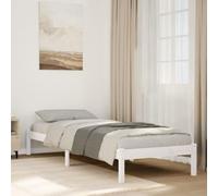 BOWEKAM Muebles, camas y accesorios, camas y marcos de cama, marco de cama extra largo sin colchón, color blanco, 90 x 220 cm, madera maciza de pino