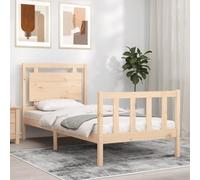 BOWEKAM Muebles, camas y accesorios, camas y marcos de cama, marco de cama sin colchón, 100 x 200 cm, madera maciza de pino