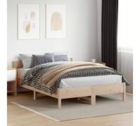 BOWEKAM Muebles, camas y accesorios, camas y marcos de cama, marco de cama sin colchón, 150 x 200 cm, tamaño King, madera maciza de pino