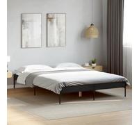 BOWEKAM Muebles, camas y accesorios, camas y marcos de cama, marco de cama sin colchón, color negro, 150 x 200 cm, tamaño King