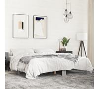 BOWEKAM Muebles, camas y accesorios, camas y marcos de cama, marco de cama sin colchón, gris Sonoma, 200 x 200 cm