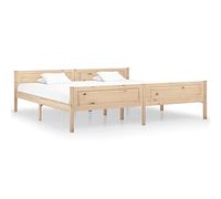 BOWEKAM Muebles, camas y accesorios, camas y marcos de cama, marco de cama sin colchón, madera de pino maciza, 200 x 200 cm