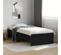 BOWEKAM Muebles, camas y accesorios, camas y marcos de cama, marco de cama sin colchón, negro, 75 x 190 cm, individual pequeño