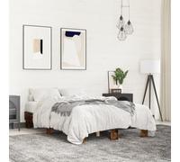 BOWEKAM Muebles, camas y accesorios, camas y marcos de cama, marco de cama sin colchón, roble ahumado, 140 x 190 cm