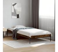 BOWEKAM Muebles, camas y accesorios, camas y marcos de cama, marco de cama sin colchón, roble ahumado, 90 x 190 cm, individual