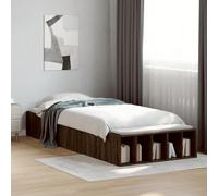 BOWEKAM Muebles, camas y accesorios, camas y marcos de cama, marco de cama sin colchón, roble marrón, 90 x 190 cm, individual