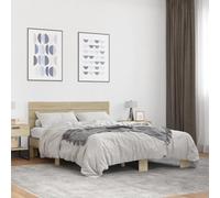 BOWEKAM Muebles, camas y accesorios, camas y marcos de cama, marco de cama sin colchón, roble Sonoma, 135 x 190 cm, doble