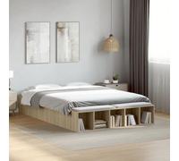 BOWEKAM Muebles, camas y accesorios, camas y marcos de cama, marco de cama sin colchón, roble Sonoma, 140 x 190 cm